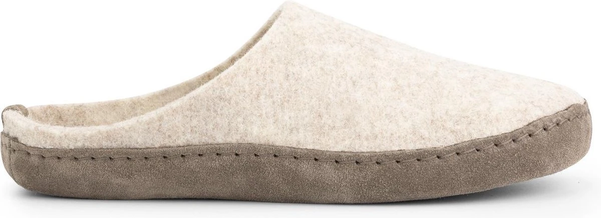 Travelin' Get-Home Dames Slip-On Sloffen - Wollen Pantoffels - Suede Zool - Zand Beige - Maat 39 1 Travelin' Get-Home Dames Slip-On Sloffen - Wollen Pantoffels - Suede Zool - Zand Beige - Maat 39