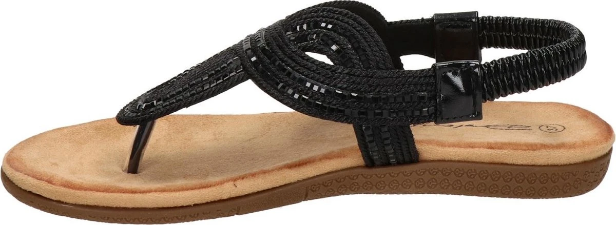 Dolcis Dames Sandaal - Zwart - Maat 37 4 Dolcis Dames Sandaal - Zwart - Maat 37 - Afbeelding 4