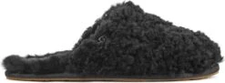 UGG W Maxi Curly Slide Dames Sloffen - Black - Maat 39
