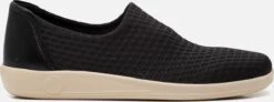 Ecco Soft 2.0 Instappers Zwart Textiel - Dames - Maat 41