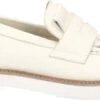 Manfield - Dames - Off White Leren Loafers - Maat 40