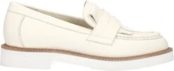 Manfield - Dames - Off White Leren Loafers - Maat 40