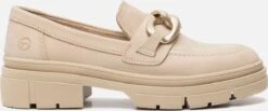 Tamaris - Loafers Dames - Instappers - Leer - Beige - Maat 39