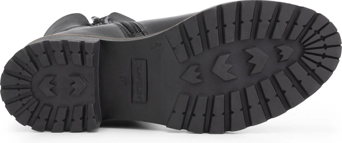 Travelin' Gyre - Leren Dames Enkellaarzen - Wol Gevoerd - Zwart Leer - Maat 39 4 Travelin' Gyre - Leren Dames Enkellaarzen - Wol Gevoerd - Zwart Leer - Maat 39 - Afbeelding 4