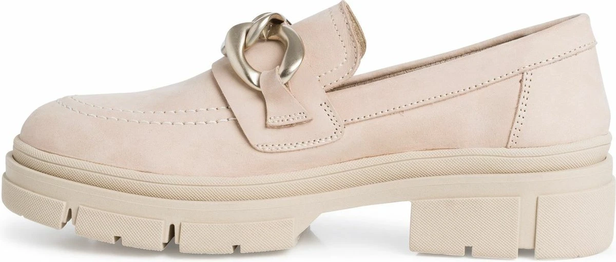 Tamaris - Loafers Dames - Instappers - Leer - Beige - Maat 39 3 Tamaris - Loafers Dames - Instappers - Leer - Beige - Maat 39 - Afbeelding 3