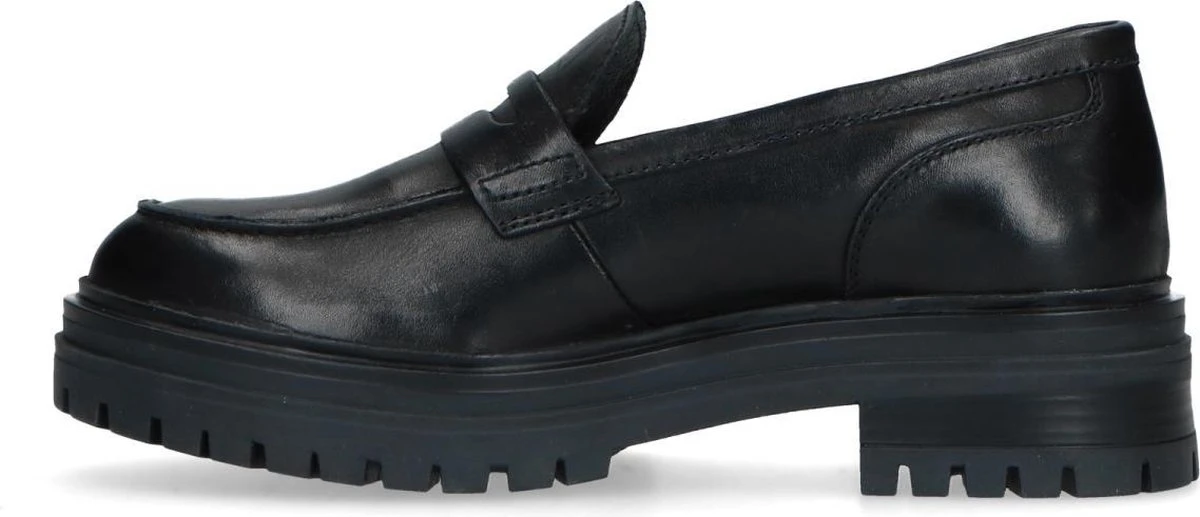 Manfield - Dames - Zwart Leren Loafers - Maat 40 4 Manfield - Dames - Zwart Leren Loafers - Maat 40 - Afbeelding 4