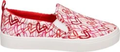 Skechers Poppy Graffiti Heart Instappers Wit - Dames - Maat 40