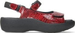 Wolky Sandalen Jewel Rood Crocolook Lakleer -Skechers Verkoopwinkel 1200x531 4