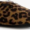 Thu!s Dames Sloffen Met Luipaardprint - Bruin - Maat 40 - Pantoffels