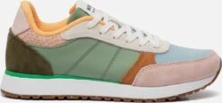 Woden Ronja Multi Sneakers Groen Leer - Dames - Maat 41