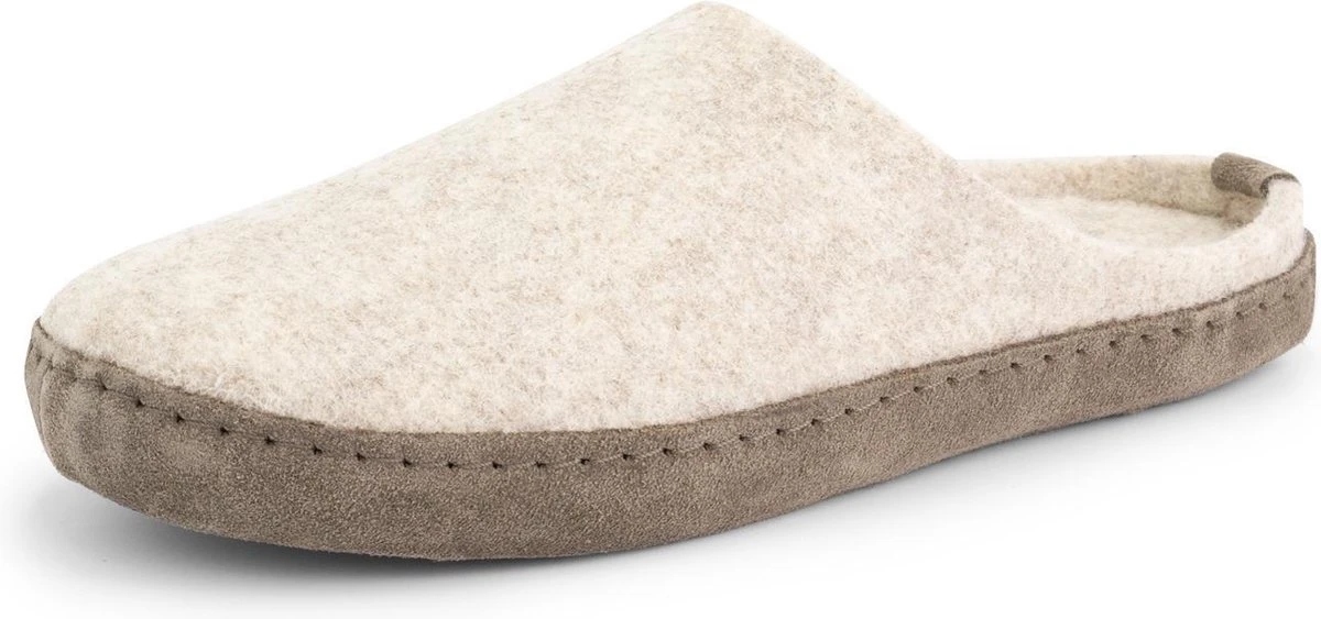 Travelin' Get-Home Dames Slip-On Sloffen - Wollen Pantoffels - Suede Zool - Zand Beige - Maat 39 7 Travelin' Get-Home Dames Slip-On Sloffen - Wollen Pantoffels - Suede Zool - Zand Beige - Maat 39 - Afbeelding 7