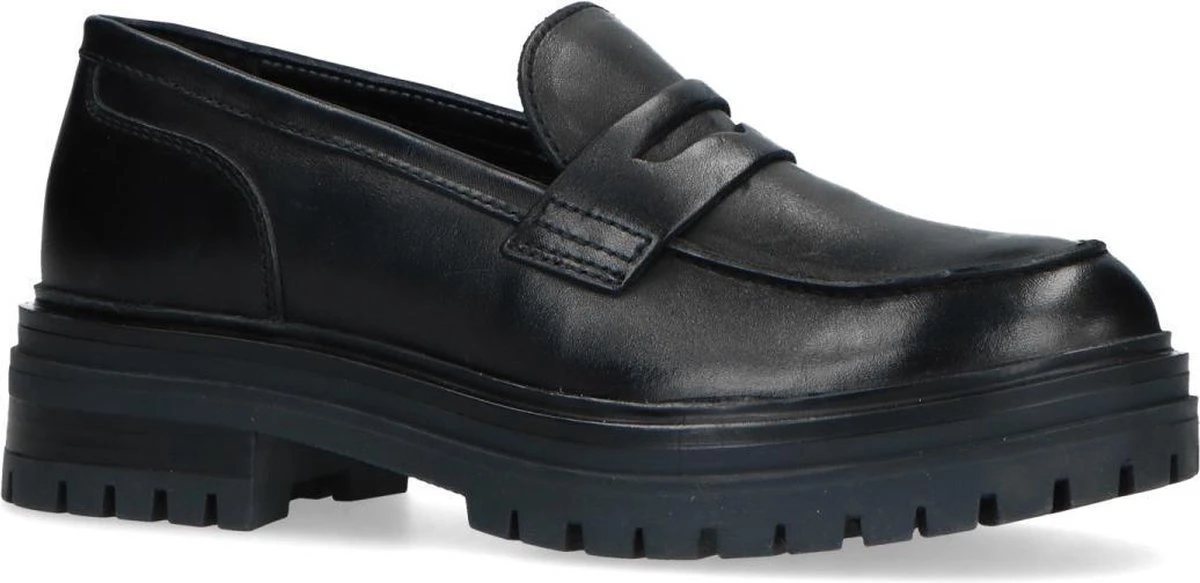 Manfield - Dames - Zwart Leren Loafers - Maat 40 2 Manfield - Dames - Zwart Leren Loafers - Maat 40 - Afbeelding 2