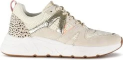 POSH By Poelman CAROCEL Dames Sneakers - Beige/Goud - Multi - Maat 38