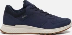 Ecco Exostride W Sneakers Blauw Leer - Dames - Maat 38