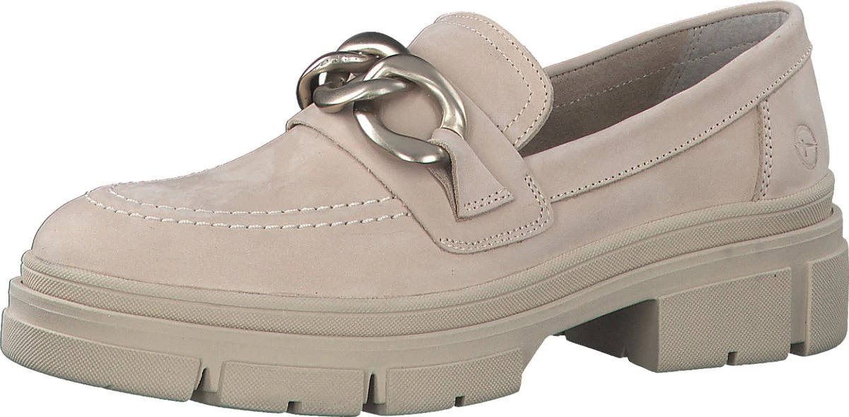 Tamaris - Loafers Dames - Instappers - Leer - Beige - Maat 39 11 Tamaris - Loafers Dames - Instappers - Leer - Beige - Maat 39 - Afbeelding 11