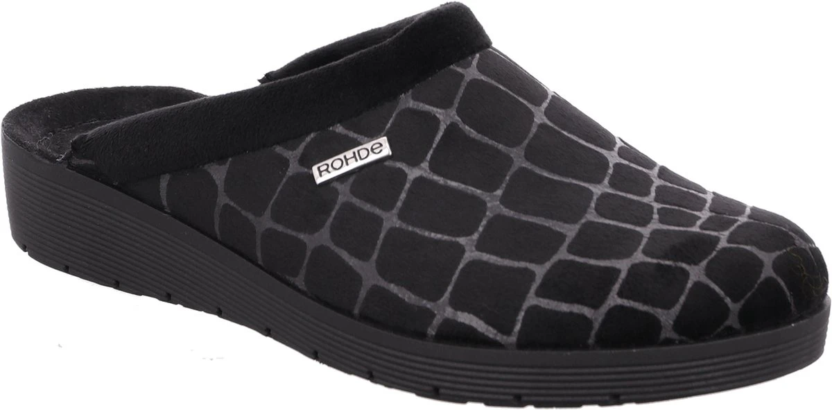Rohde Dames Pantoffel Muil - 2339-90 Zwart Bedrukt - Maat 38 8 Rohde Dames Pantoffel Muil - 2339-90 Zwart Bedrukt - Maat 38 - Afbeelding 8
