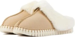 Ilse Jacobsen Pantoffels Dames Sloffen / Instappers - Suède - Harde Zool - Open Hiel - Tulip 3871 - Beige - Maat 39 -Skechers Verkoopwinkel 1200x591 8