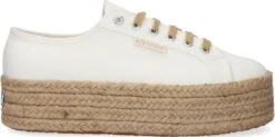 Superga 2790 Drill Denim Rope Lage Sneakers - Dames - Wit - Maat 39
