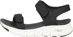 Skechers Arch Fit - Touristy Sandalen Plat - Zwart - Maat 38