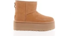 UGG Dameslaars Schapenwol Plateau Zool - Camel - Maat 41