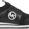 Michael Kors Sneakers Dames - Lage Sneakers / Damesschoenen - Leer - Dash Knit - Zwart - Maat 38