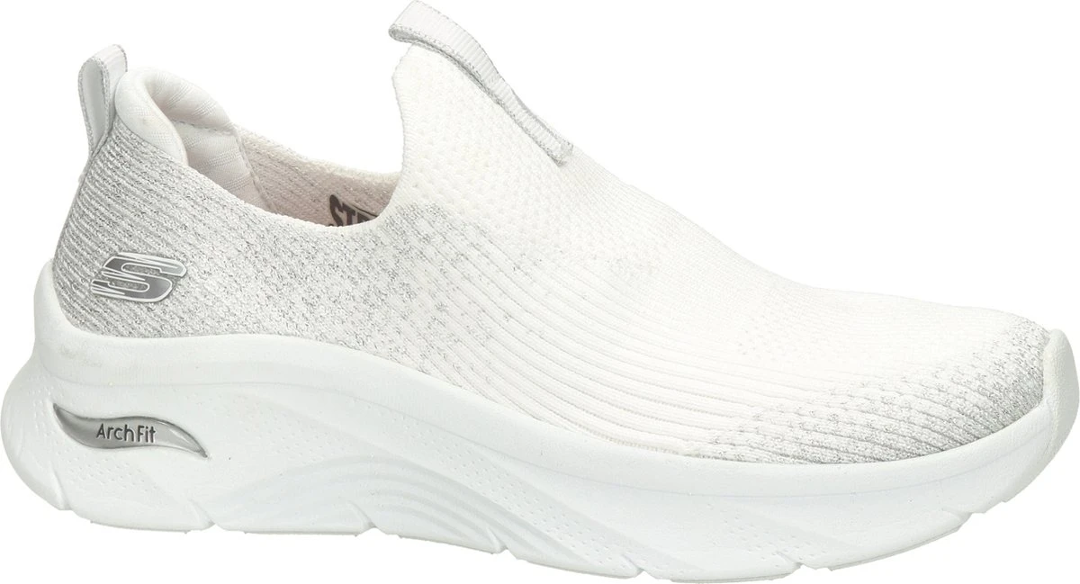 Skechers Arch Fit D`Lux Dames Instapschoen - Wit - Maat 37 5 Skechers Arch Fit D`Lux Dames Instapschoen - Wit - Maat 37 - Afbeelding 5
