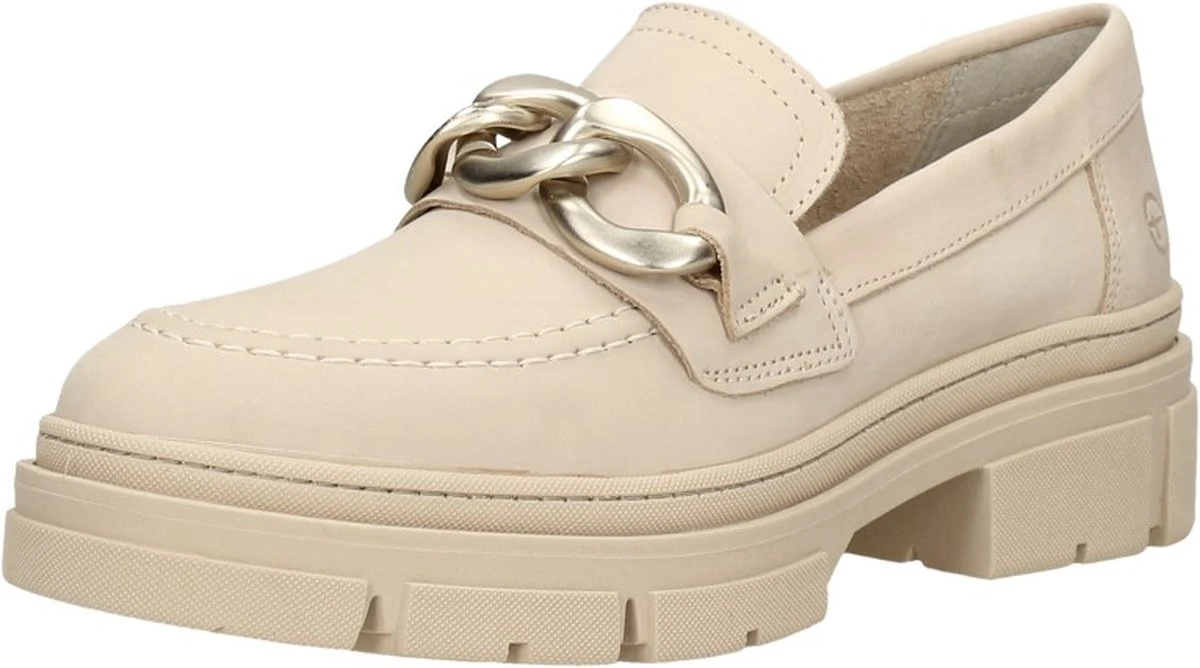 Tamaris - Loafers Dames - Instappers - Leer - Beige - Maat 39 7 Tamaris - Loafers Dames - Instappers - Leer - Beige - Maat 39 - Afbeelding 7