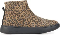 Woden Enkellaarsjes Dames / Laarzen / Damesschoenen - Suède - Leopardprint - Abbi Suede Print - Leopard - Maat 36