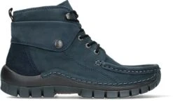 Wolky Veterschoenen Jump Blauw Nubuck