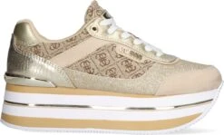 GUESS Hansin Active Lady Dames Sneakers - Beige/Bruin - Maat 37
