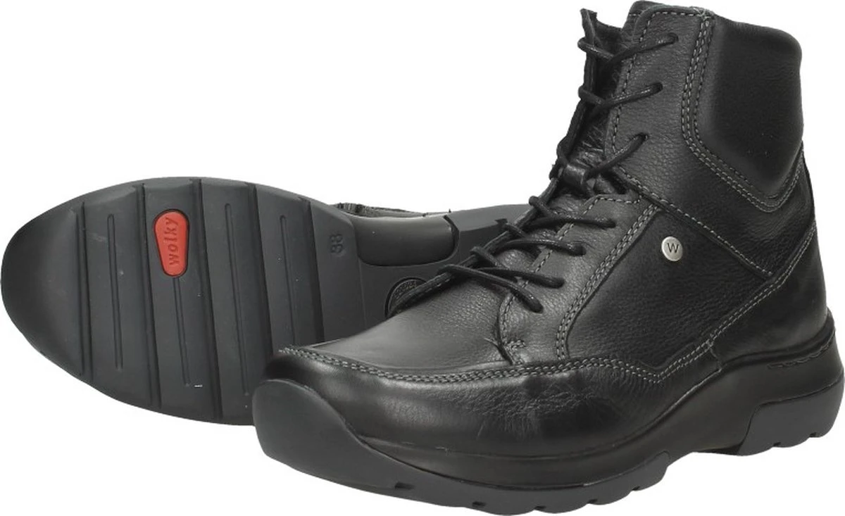 Wolky Veterschoenen Raf Zwart Leer 17 Wolky Veterschoenen Raf Zwart Leer - Afbeelding 17
