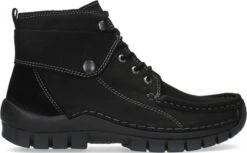 Wolky Veterschoenen Jump Zwart Nubuck