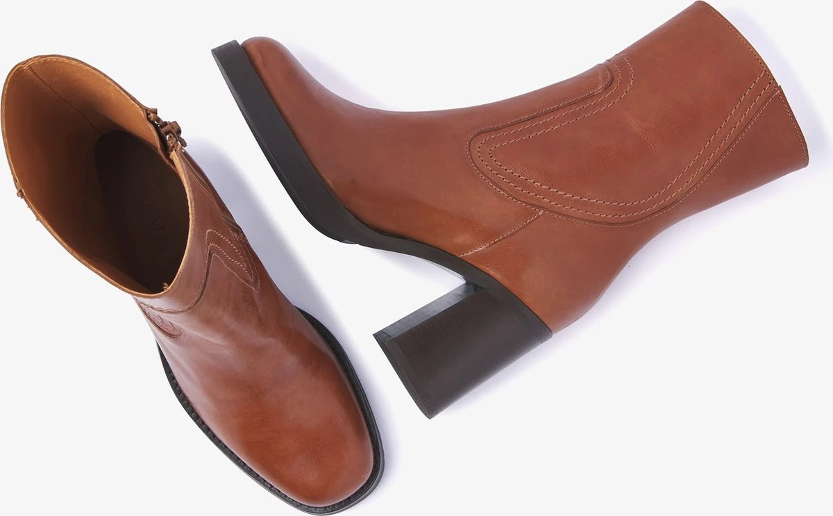 VIA VAI Avery Kate Enkellaarsjes Dames - Donker Cognac - Maat 40 6 VIA VAI Avery Kate Enkellaarsjes Dames - Donker Cognac - Maat 40 - Afbeelding 6