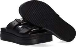 Shabbies Amsterdam Vrouwen Leren Slippers / Damesschoenen 170020174 - Zwart - Maat 39 -Skechers Verkoopwinkel 1200x744