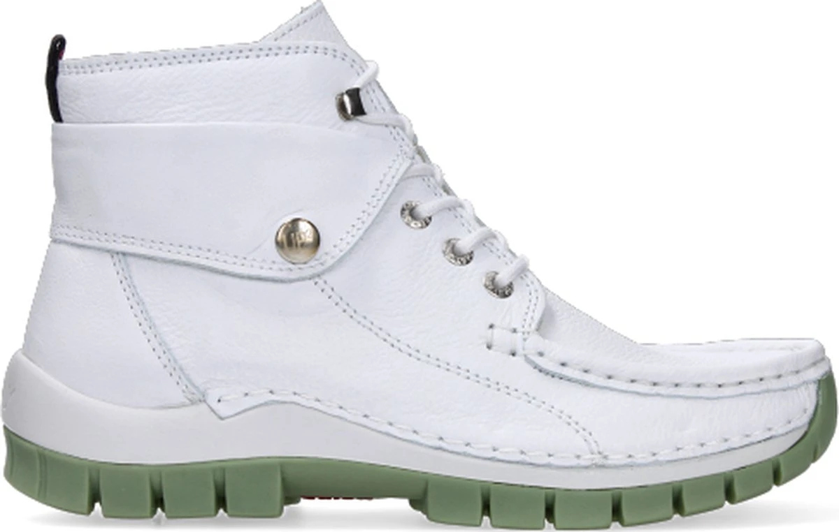 Wolky Veterschoenen Jump Summer Wit/lichtgroen Leer 1 Wolky Veterschoenen Jump Summer Wit/lichtgroen Leer