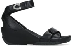 Wolky Sandalen Era Zwart Leer