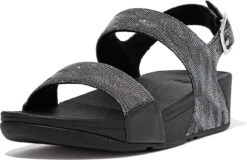 FitFlop Lulu Sandal - Geo Glitz ZWART - Maat 40