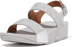 FitFlop Lulu Sandal - Geo Glitz ZILVER - Maat 38