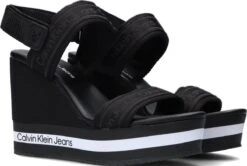 Calvin Klein Wedge Sandal Sling Sandalen - Met Sleehak - Dames - Zwart - Maat 39 -Skechers Verkoopwinkel 1200x805