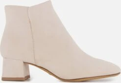 Tamaris Enkellaarsjes Beige Textiel - Dames - Maat 40