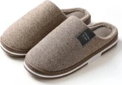 Visgraat Pantoffels - Maat 42/43 - Coffee