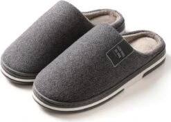 Visgraat Pantoffels - Maat 42/43 - Donkergrijs