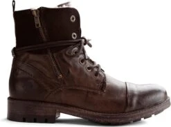 NoGRZ P.Post - Dames Leren Enkellaars - Winter Veterboots - Wol Gevoerd - Donkerbruin - Maat 42 -Skechers Verkoopwinkel 1200x887 4