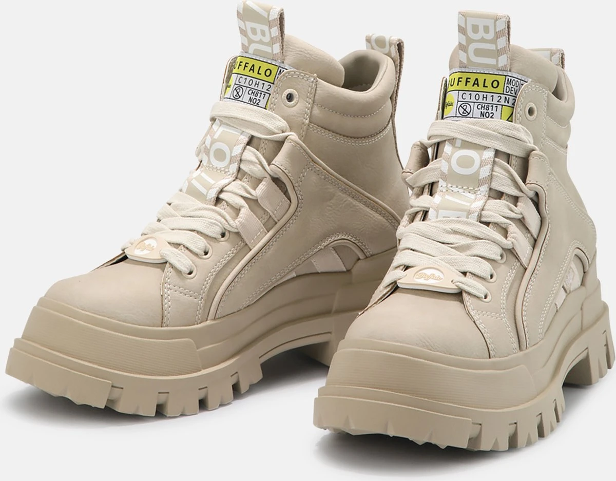 Buffalo Aspha Veterboots Beige - Maat 38 2 Buffalo Aspha Veterboots Beige - Maat 38 - Afbeelding 2