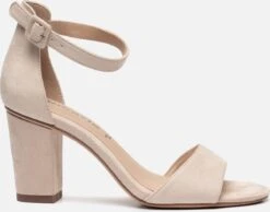 Tamaris Sandalen Met Hak Beige Imitatiesuede - Dames - Maat 38