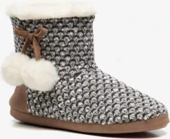 Thu!s Dames Sloffen - Grijs - Maat 37 - Pantoffels