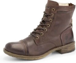 NoGRZ A.Aalto Leren Enkellaarzen Dames - Wol Gevoerde Veterschoenen - Donkerbruin Leer - Maat 41 -Skechers Verkoopwinkel 1200x995 6