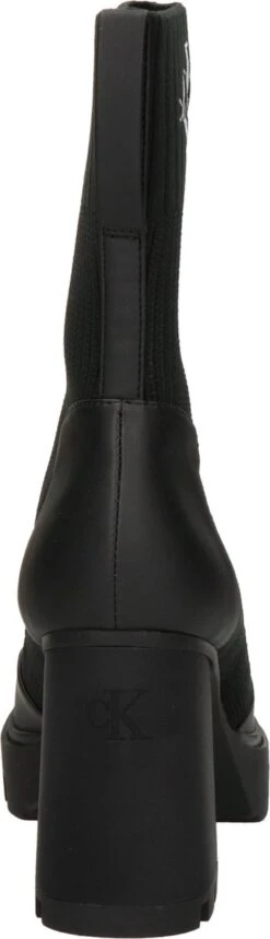 Calvin Klein Platform Boot Sock Dames Enkellaars - Zwart - Maat 39 -Skechers Verkoopwinkel 345x1200