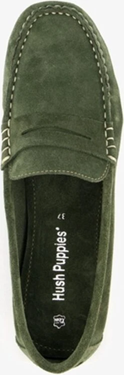 Hush Puppies Suede Dames Mocassins - Groen - Maat 38 -Skechers Verkoopwinkel 396x1200