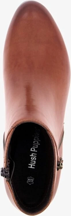 Hush Puppies Leren Dames Enkellaarsjes Met Hak - Cognac - Maat 40 -Skechers Verkoopwinkel 398x1200 4